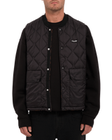 The Volcom Mens Bowered Gilet in Bitter Chocolate