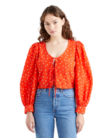 The Levi's® Womens Fawn Tie Top in Enamel Orange