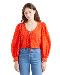 The Levi's® Womens Fawn Tie Top in Enamel Orange