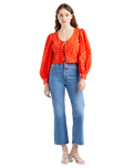 The Levi's® Womens Fawn Tie Top in Enamel Orange