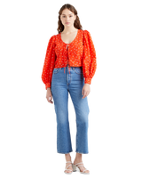 The Levi's® Womens Fawn Tie Top in Enamel Orange