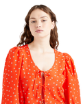 The Levi's® Womens Fawn Tie Top in Enamel Orange