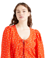 The Levi's® Womens Fawn Tie Top in Enamel Orange