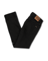 The Volcom Mens Solver Denim Jeans in Black Out