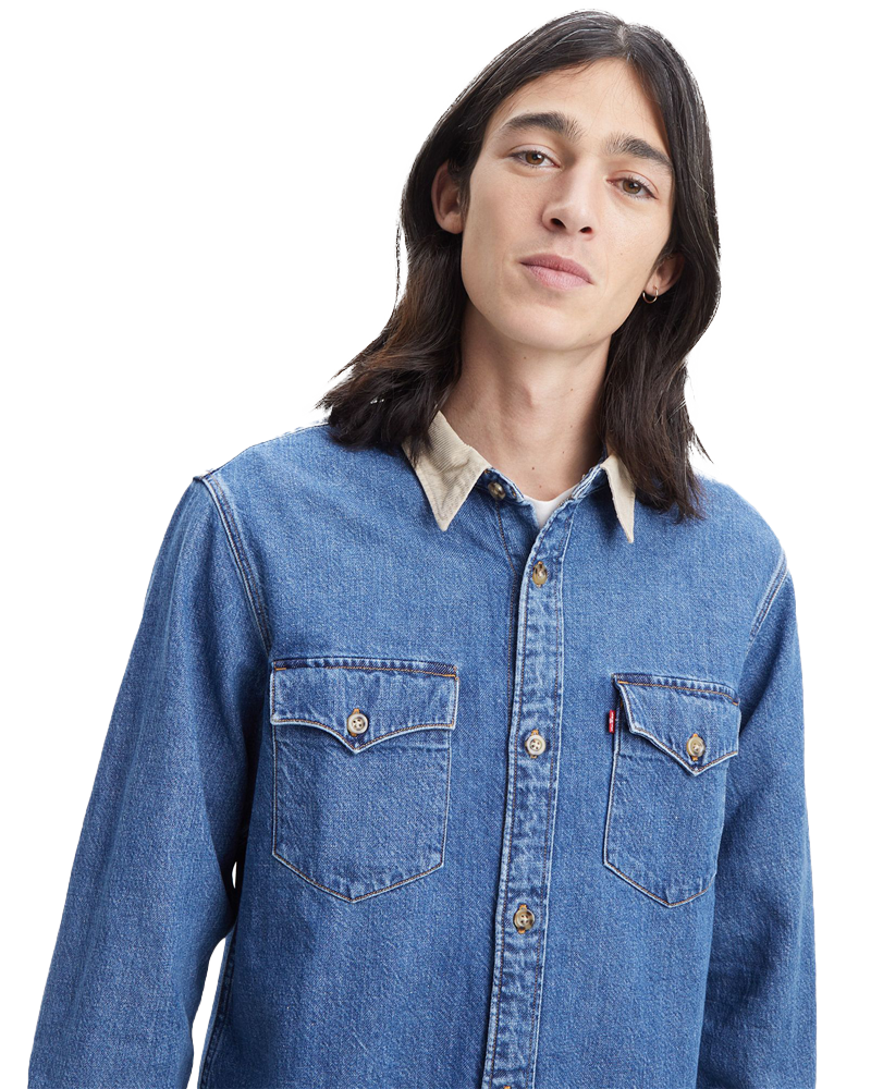 The Levi's® Mens Relaxed Fit Western Shirt in Blue | Anns Cottage – Ann ...