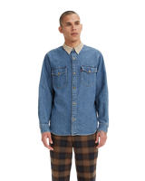 The Levi's® Mens Relaxed Fit Western Shirt in Blue Stonewash