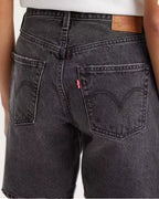 The Levi's® Womens 90's 501® Shorts in Black Worn In