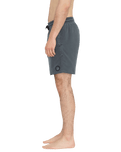 The Volcom Mens Center Swim Shorts in Dark Slate