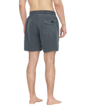 The Volcom Mens Center Swim Shorts in Dark Slate