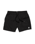 The Volcom Mens Lido Solid Swimshorts in Black
