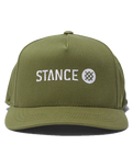 The Stance Mens Icon Snapback Cap in Mliitary Green