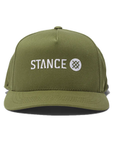 The Stance Mens Icon Snapback Cap in Mliitary Green