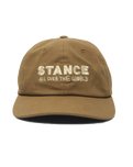 The Stance Mens Standard Adjustable Canvas Cap in Dark Khaki