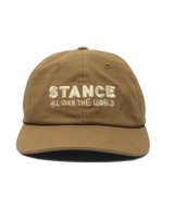 The Stance Mens Standard Adjustable Canvas Cap in Dark Khaki