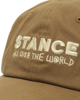 The Stance Mens Standard Adjustable Canvas Cap in Dark Khaki