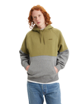 The Levi's® Mens Varsity Hoodie in Martini Olive & Medium Grey Heather