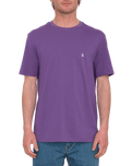 The Volcom Mens Stone Blanks T-Shirt in Deep Purple