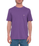 The Volcom Mens Stone Blanks T-Shirt in Deep Purple