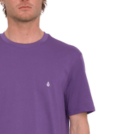 The Volcom Mens Stone Blanks T-Shirt in Deep Purple