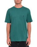 The Volcom Mens Stone Blanks T-Shirt in Sea Green