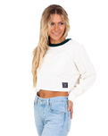 The Levi's® Womens Graphic Cropped Reese Top in Gardenia & Deep Sea Moss