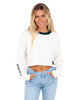 The Levi's® Womens Graphic Cropped Reese Top in Gardenia & Deep Sea Moss