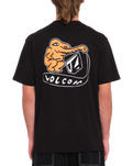 The Volcom Mens Santi Stoned T-Shirt in Black