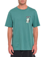 The Volcom Mens Santi Stoned T-Shirt in Sea Green