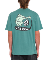 The Volcom Mens Santi Stoned T-Shirt in Sea Green