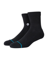 Icon Quarter Socks in Black