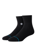 Womens Icon Quarter Socks in Black