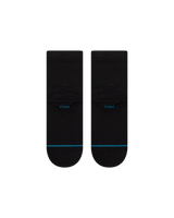 Womens Icon Quarter Socks in Black