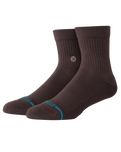 Icon Quarter Socks in Dark Brown