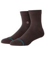 Icon Quarter Socks in Dark Brown