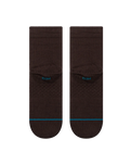 Icon Quarter Socks in Dark Brown