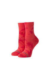 The Stance Womens Dye Namic Quarter Socks in Red