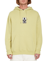 The Volcom Mens Terry Stoned Hoodie in Lentil Green