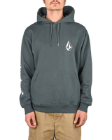 The Volcom Mens Iconic Stone Hoodie in Dark Slate