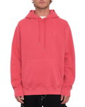 The Volcom Mens Single Stone Hoodie in Washed Ruby