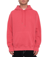 The Volcom Mens Single Stone Hoodie in Washed Ruby