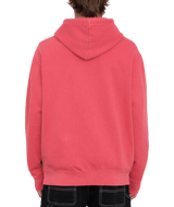 The Volcom Mens Single Stone Hoodie in Washed Ruby