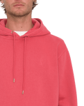 The Volcom Mens Single Stone Hoodie in Washed Ruby