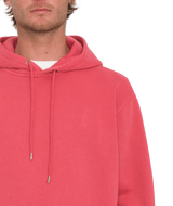 The Volcom Mens Single Stone Hoodie in Washed Ruby