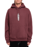 The Volcom Mens Watanite Pullover Hoodie in Merlot