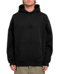 The Volcom Mens Iguchi Pullover Hoodie in Black