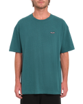 The Volcom Mens Pistol Stone T-Shirt in Evergreen