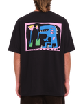 The Volcom Mens Arthur Dino T-Shirt in Black