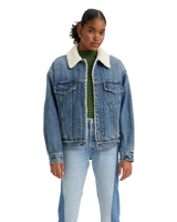 The Levi's® Womens 90s Trucker Jacket in Medium Indigo Worn In