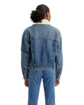 The Levi's® Womens 90s Trucker Jacket in Medium Indigo Worn In