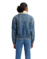 The Levi's® Womens 90s Trucker Jacket in Medium Indigo Worn In